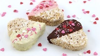 Rice Krispie-Knusper-Herzen/Rice Krispie Riegel ( für den Valentinstag)