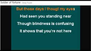 Deep Purple - Soldier Of Fortune Karaoke