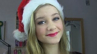 Christmas Makeup - Natural eyes, red lips