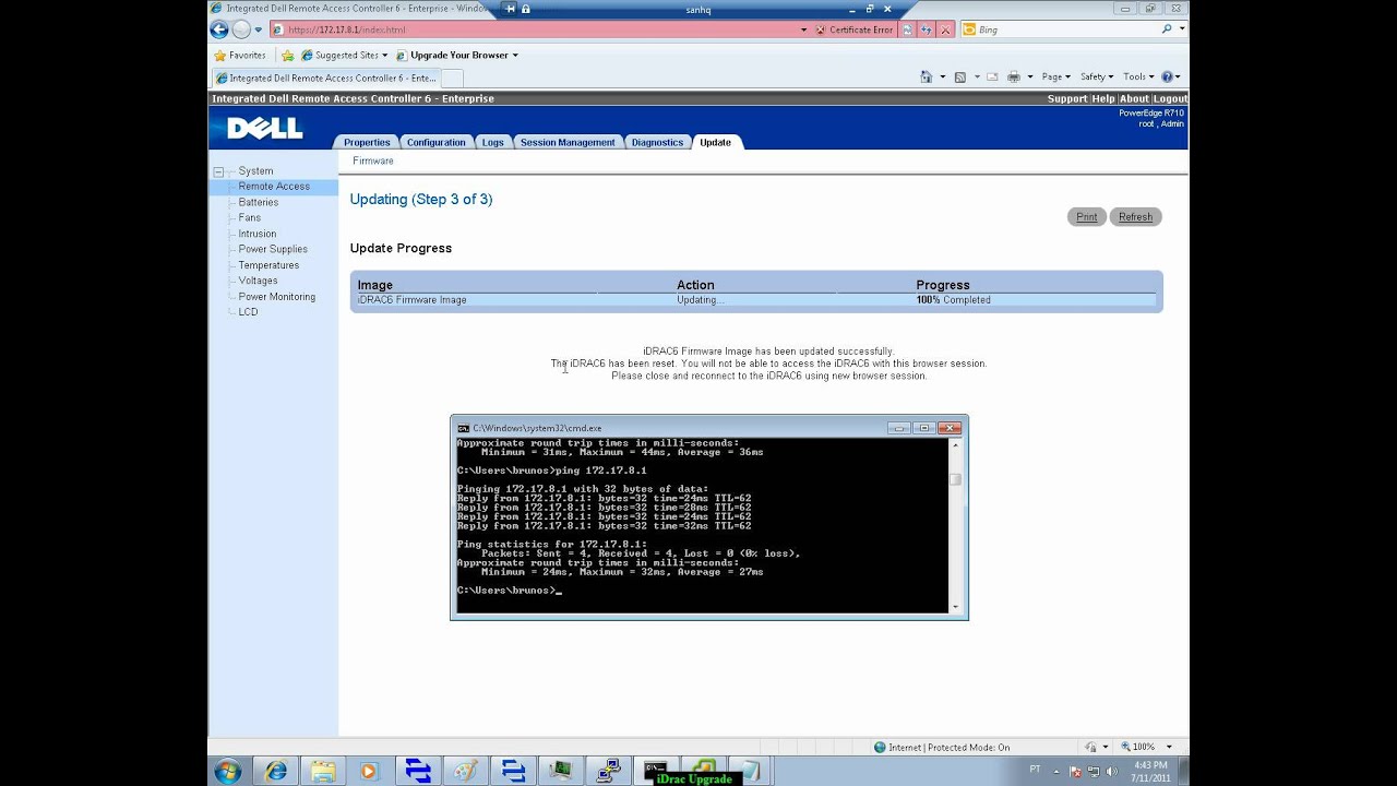 Dell iDrac Firmware Upgrade Demo(no sound) - YouTube