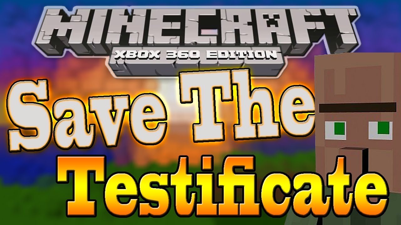 Minecraft Xbox 360: "Save the Testificate" Parkour Race map w/Download ...