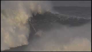 Maya Gabeira Wipeout at Nazaré - Billabong XXL Big Wave Awards 2014 - Angle 1