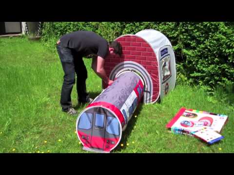 kids tent set on kids tube play tent set up - YouTube