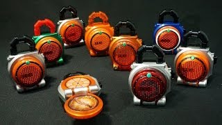 仮面ライダー 鎧武ガイム 2013 オレンジ ロックシード全種?をならべてみた Kamen Rider Gaimu All Orange Lock Seed