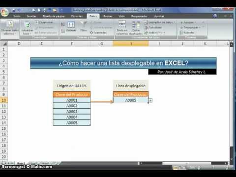 Know How" Lista desplegable | EXCEL - YouTube