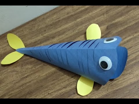 DIY Paper Crafts for Kids - Easy Funny Paper Fish + Tutorial !