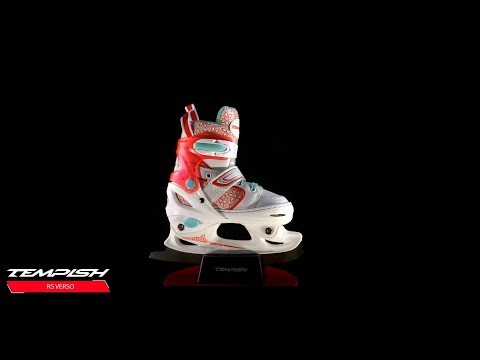 video Коньки раздвижные Tempish RS VERSO ICE GIRL Red