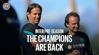 THE CHAMPIONS ARE BACK! First pre-season training sessions of 2021-22 #InterPreSeason #IMInter ⚫️🔵🇮🇹???