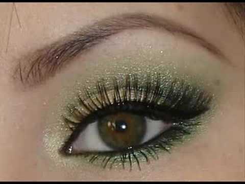 green eyeshadow makeup. green eyeshadow for brown eyes
