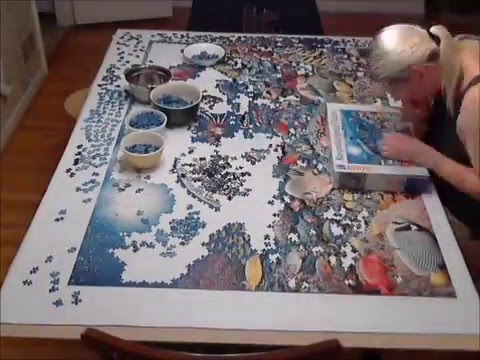 5,000 piece Ravensburger Puzzle "Beneath the Sea" Time Lapse - YouTube