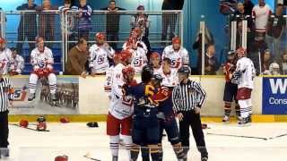 sharpe kicking out at wales during minor bench scuffle