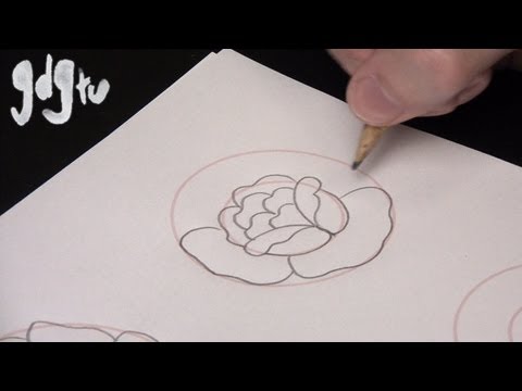 How to Draw Basic Traditional Rose Tattoo Designs by a ...