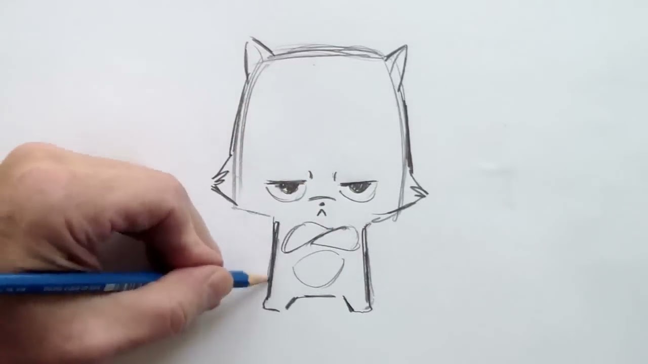 HOW TO DRAW A CARTOON CAT (EVIL & CUTE!) - YouTube