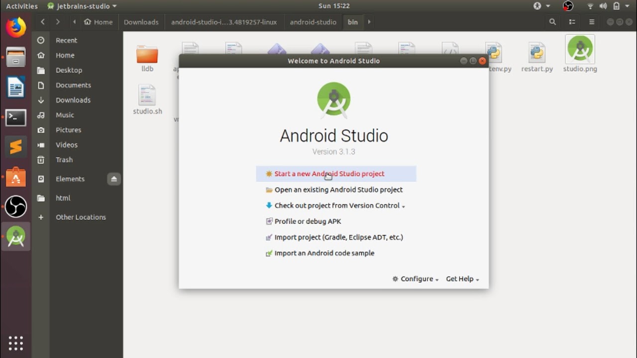 android studio ubuntu snap