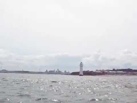Discovery Rounding New Brighton LIghthouse
