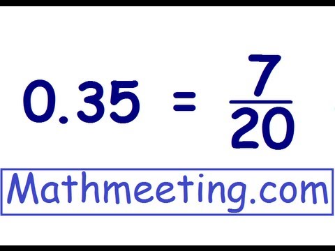 Decimals to Fractions - YouTube