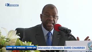 GABON / CONFERENCE DE PRESSE RHM & UN : Intervention d’Alexandre BARRO CHAMBRIER