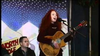 Janet Devlin turns on the Christmas lights in Gortin