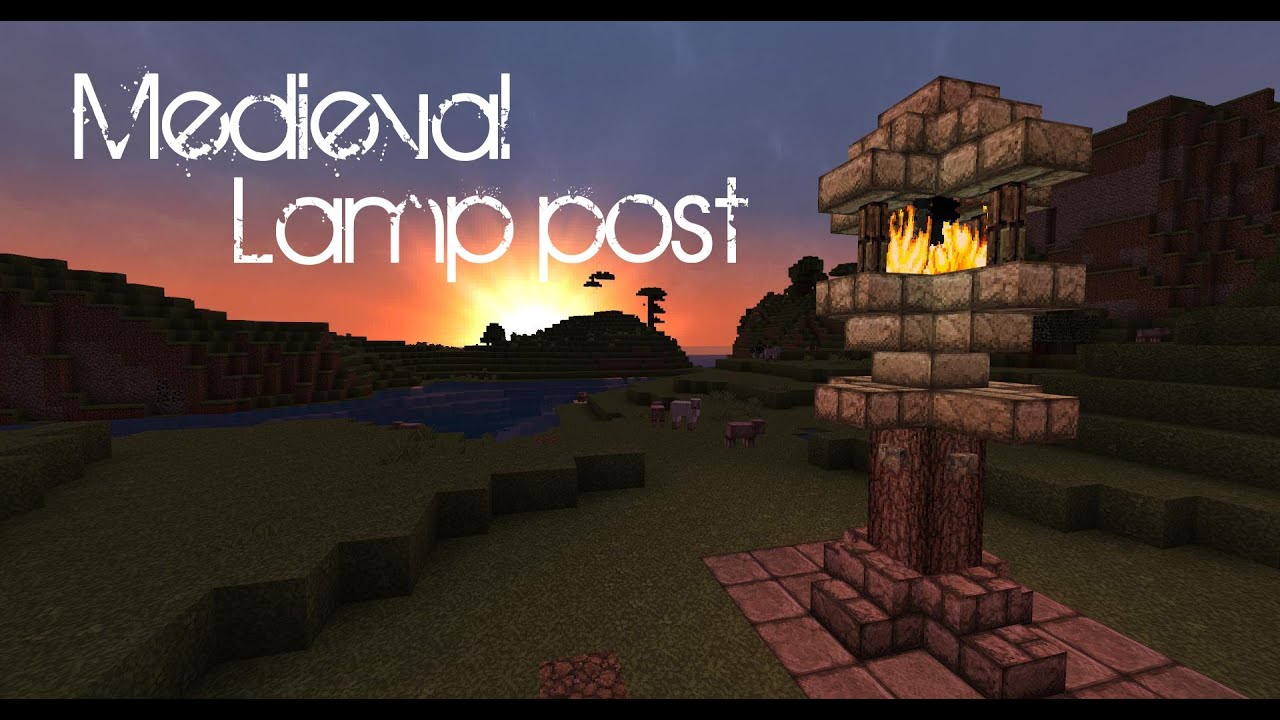 Minecraft Medieval lamp post tutorial YouTube