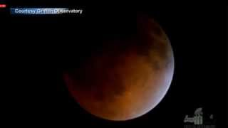 Eclipse en vivo  luna de sangre   (imagenes desde la nasa ) 2014