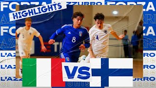 Highlights: Italia-Finlandia 4-4 | Futsal Under 19 | Amichevole