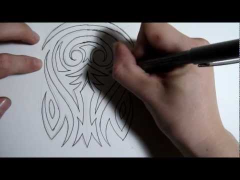 How to Draw a Tribal Half Sleeve Tattoo Design Part 1 TattooWoo 779 views