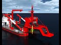 Animation of an IHC 8527 MP cutter dredge