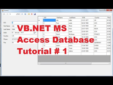 VB.NET MS Access Database Tutorial 1 # How to Connect ...
