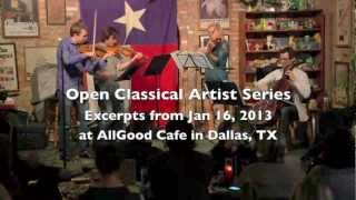 Open Classical Artist Series: Jan 16 at AllGood in Dallas TX