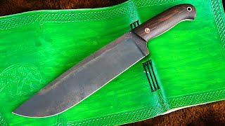 Trollsky - Old Jeep spring leaf reforged into a knife