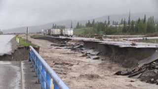 Highway 1 Washout, Canmore AB - June 20, 2013