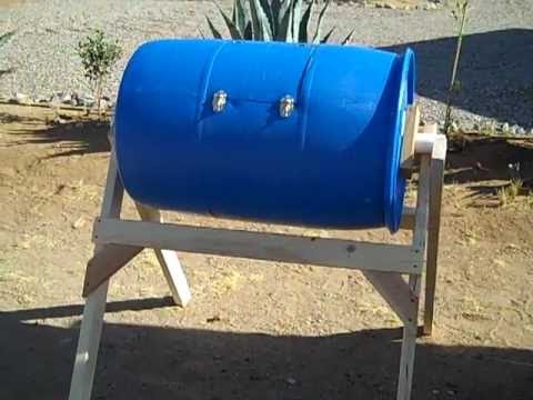 home-made compost tumbler - youtube