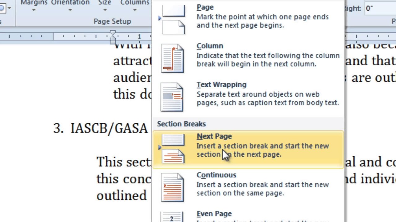 how do i delete a page in microsoft word 2010