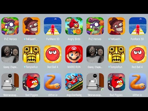 PvZ Heroes,Troll Quest Horror Game,Fun Race,Angry Birds Rio HD,Branny,Temple Run,Red Ball,Mario Run