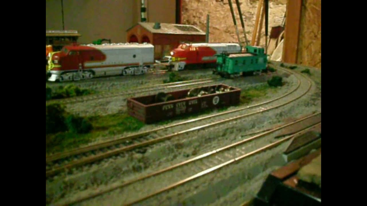 Ho Scale Model Train layout 2-20-10 - YouTube