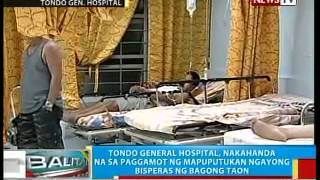 BP: Tondo General Hospital, nakahanda na sa paggamot ng mapuputukan ngayong bisperas ng Bagong Taon