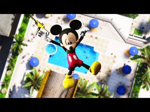 GTA 5 Mickey Mouse Parkour Funny Fails #6