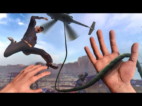 CRAZY Helicopter Rescue in VIRTUAL REALITY! (Arizona Sunshine Funny Moments)