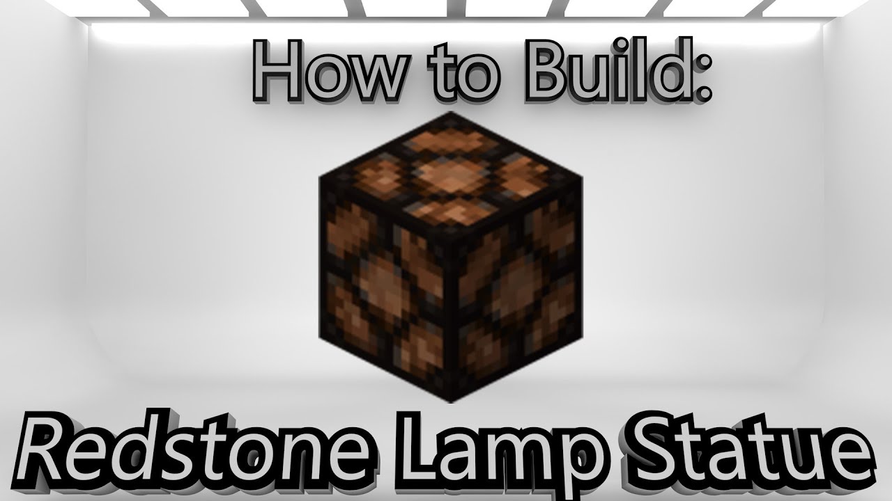 Minecraft How To Make A Redstone Lamp (Off) Statue YouTube