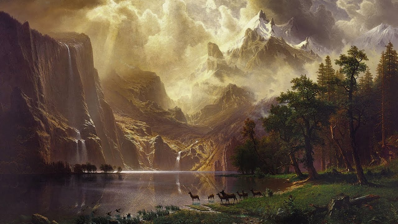 sierra bierstadt nevada albert mountains among california 1868