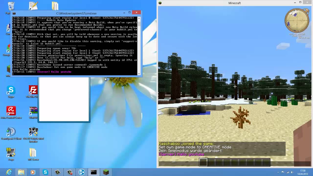 Minecraft Bukkit Server Erstellen Windows 8 Deutsch (HD) - YouTube