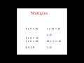 What are multiples?