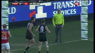 Soccered through his arms - AFL