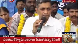 Jayaprakash Narayan gives solution to AP water problem in Visakha Deeksha Jayaprakash Narayan gives solution to AP water problem in Visakha Deeksha