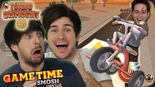 KILLING LASERCORN IN TURBO DISMOUNT (Gametime w/ Smosh Games)