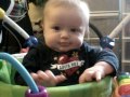 Funny baby sounds like a motor boat!