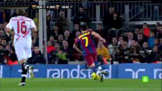 FCB vs SEVILLA F.C gol David Villa