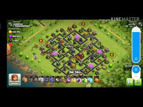 TH10 - Single star defense (wizard towers on upgrade) - Funny 😂