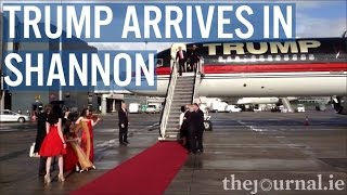 TheJournal.ie: Trump arrives in Shannon