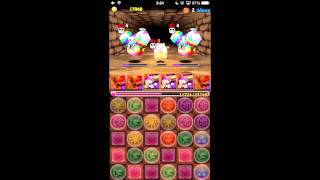 パズドラ【金曜ダンジョン】超地獄級　赤オーディンPT　1分クリア